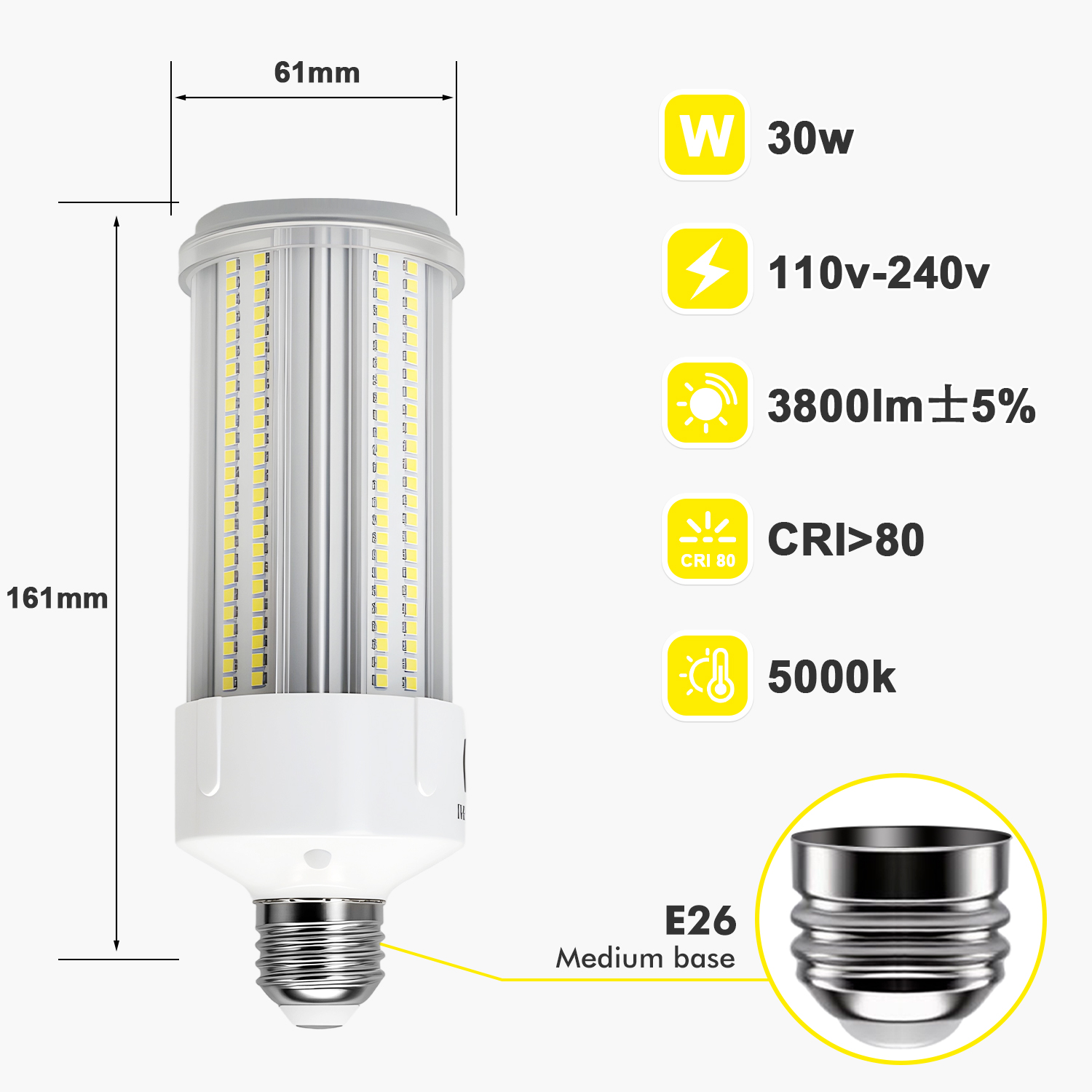 30w manufacture led light corn 60W outdoor garden lights landscape waterproof - Image 2